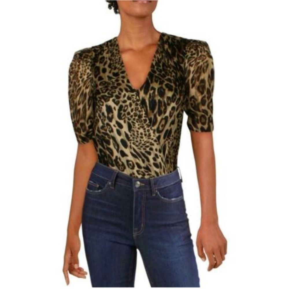 NWT Lini Leopard Print Alyse Bodysuit